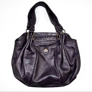 Hogan Genuine Leather Purse Handbag Purple Italy